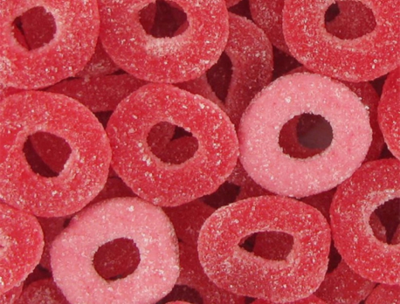 Anneaux Fraise Sucrés - Bonbons Gélatineux  - 100g