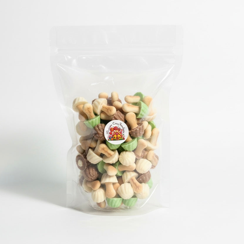 Mélange Champignons - Pistache, Chocolat Caramel & Chocolat Blanc - 300g