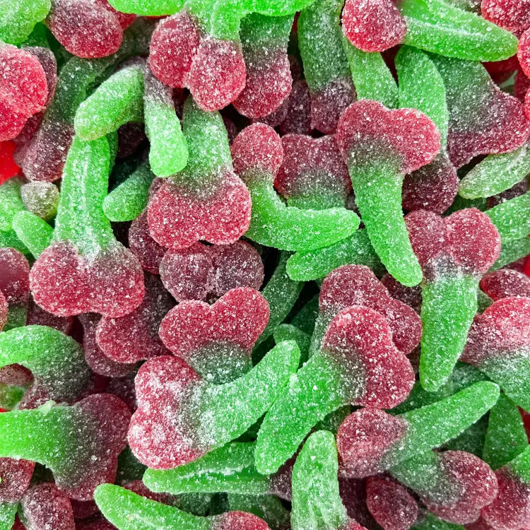 Cerises Acidulées - Bonbons Gélatineux Saveur Cerise - 100g