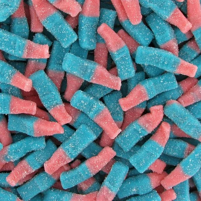 Bouteilles Fizzy Rose et Bleues - Bonbons Gélatineux Acidulés - 100g