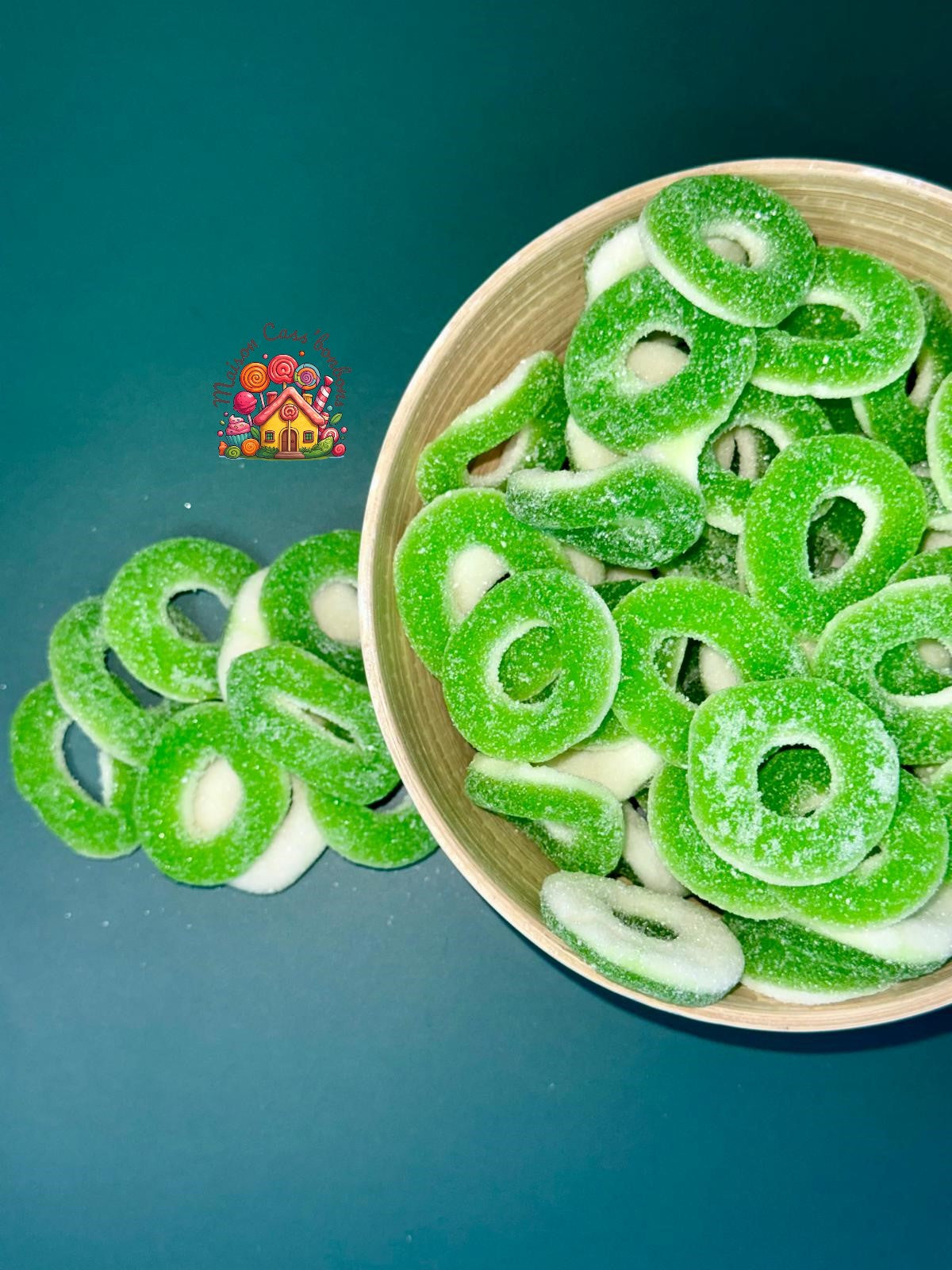 Anneaux goût pomme sucrés