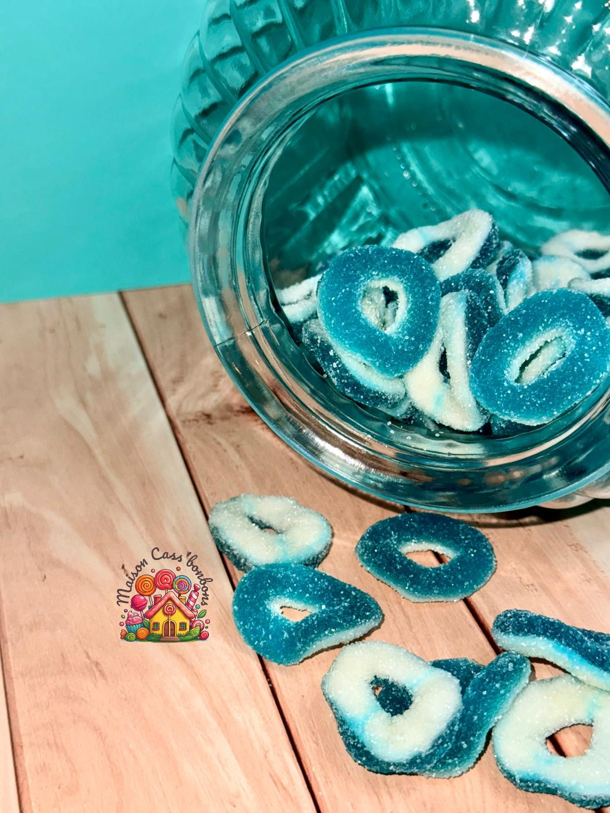 Anneaux Framboise Acidulés - Bonbons Gélatineux 100g