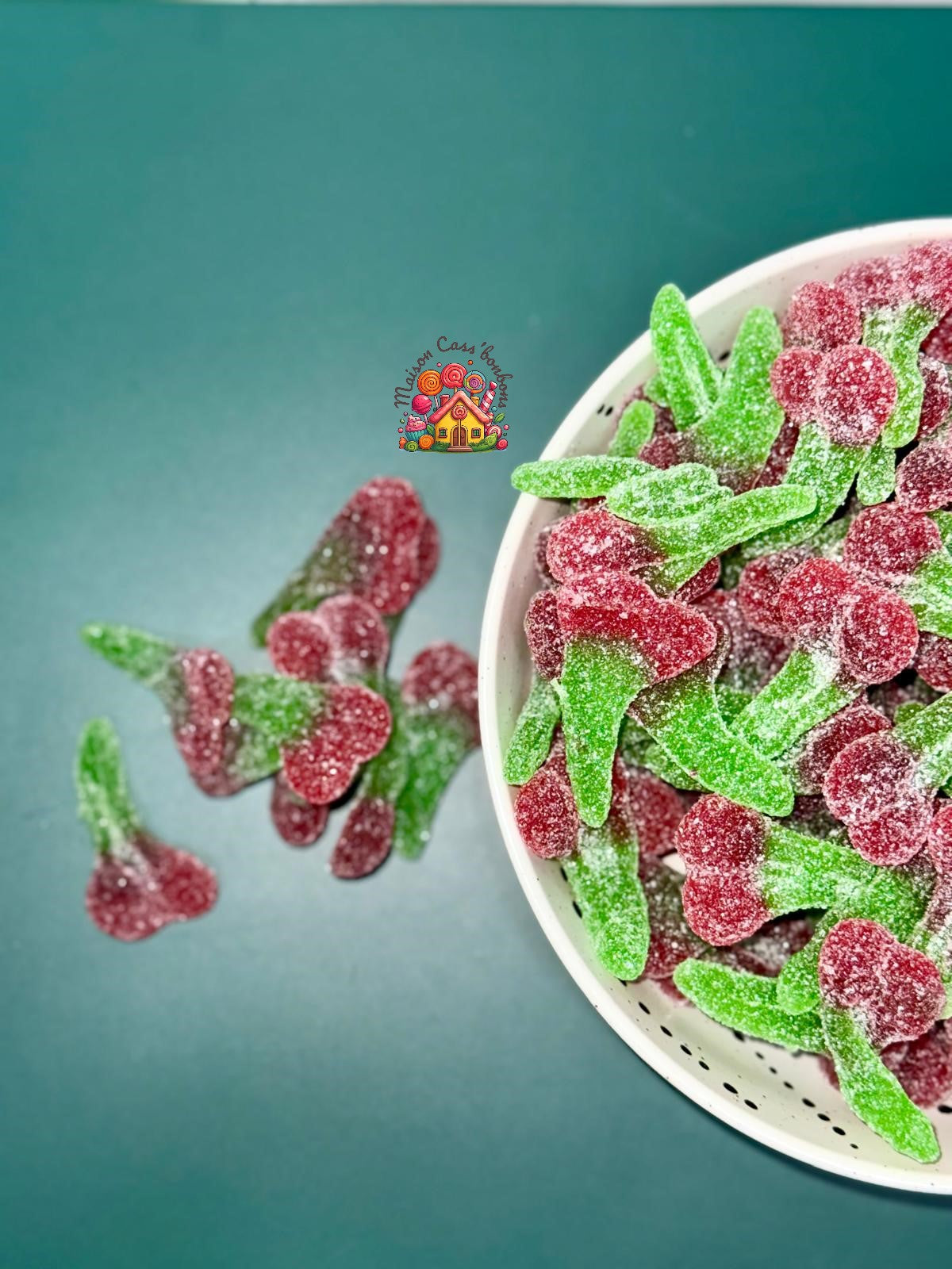 Cerises Acidulées - Bonbons Gélatineux Saveur Cerise 100g