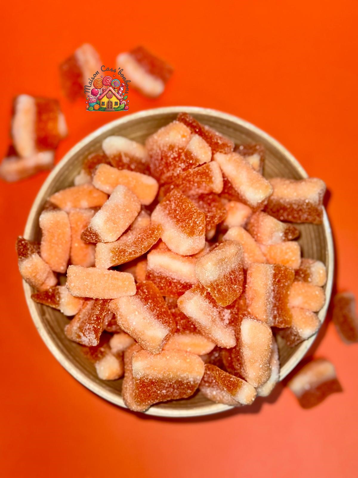 Tranches de Pêches Acidulées - Bonbons Gélatineux 100g