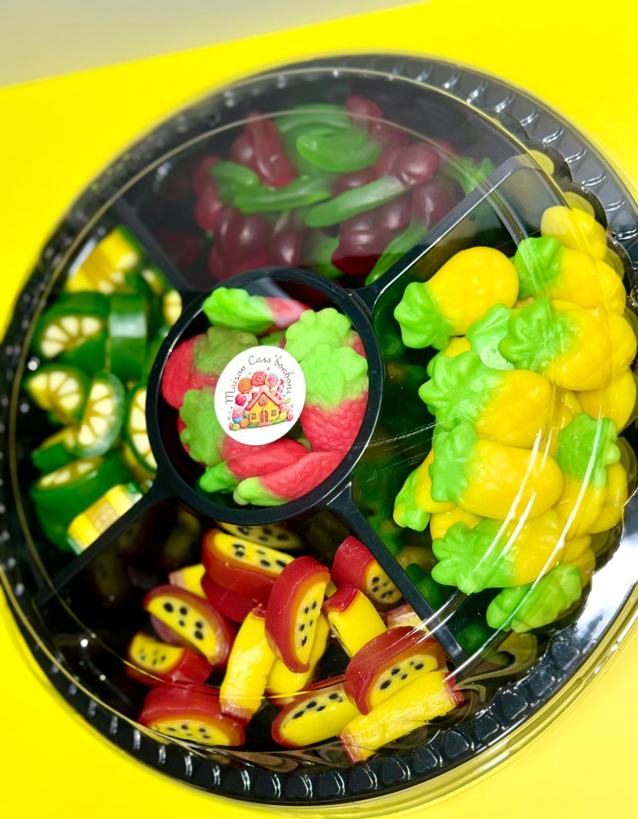 Plateau Gourmand 600g Bonbons Fruits - Assortiment Saveurs Fruitées