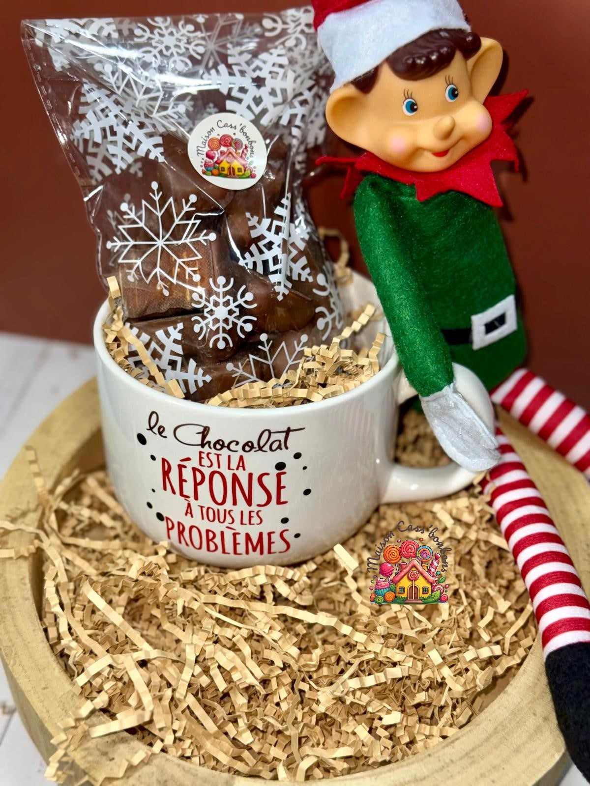 Tasse Chocolatée avec 15 Oursons Guimauve - Cadeau Gourmand