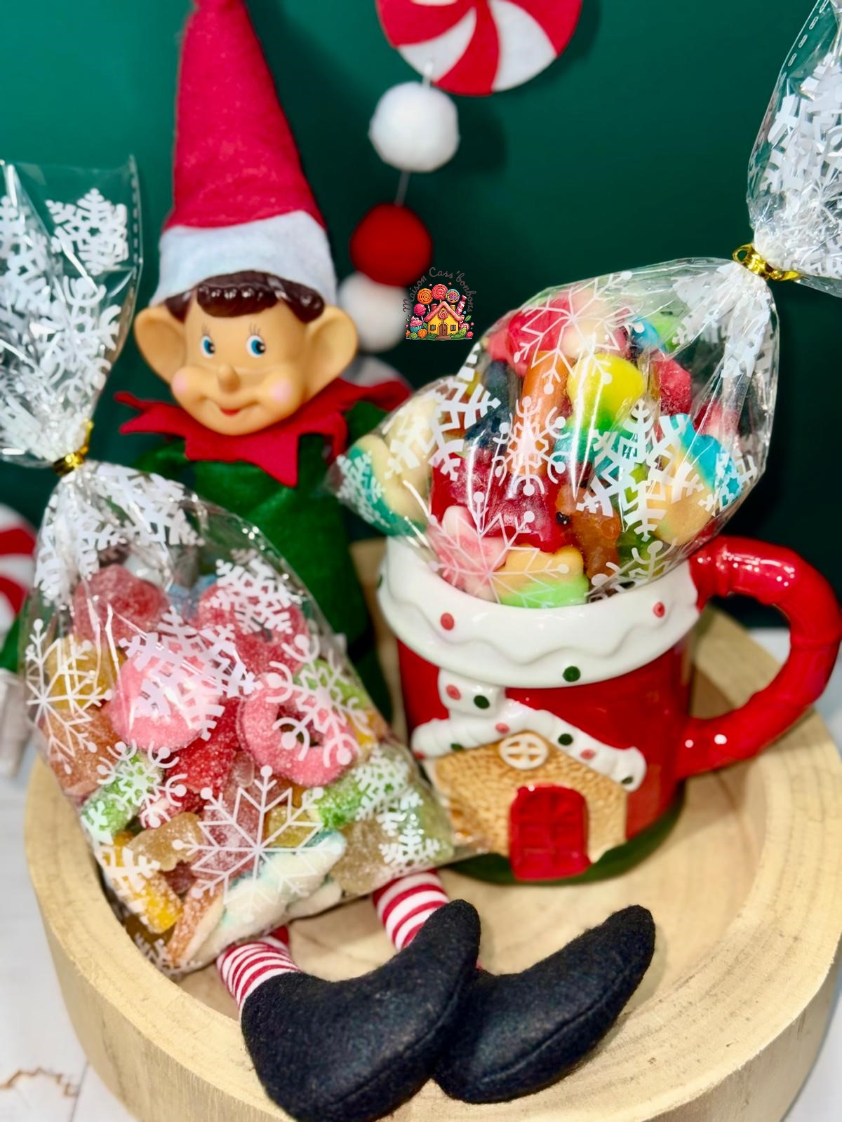 Tasse de Noël "Maison" garnie de 300g de bonbons